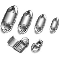 Never Fade Stainless Steel Flap Buckle Clasp Connector for HipHop Cuba Chain Bracelet DIY Jewelry Making Finding Accessories