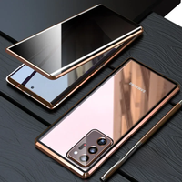Anti Peeping Privacy Double Side Glass Cases For Samsung S25 S24 S23 S22 S21 Ultra S20 FE S20 Note 20 Ultra Metal Magnetic Cover