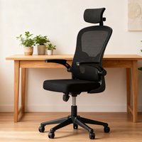 Dryfeedo Ergonomiczne Krzesło Biurowe z Oddychającym Pokrowcem z Siatki, Regulowane Podłokietniki, Zagłówek, Podparcie Lędźwiowe, Obrót o 360° ° Krz