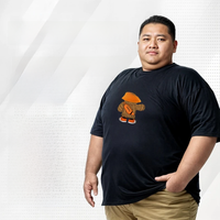 Mens T Shirts Printed Tee Large Size 110-175kg 7XL Cotton Black T-shirt Round Neck Short Sleeve Oversized Tops Big Men Clothing