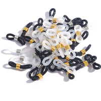 50pcs Earring Hook Stainless Steel Silicone Buckle Glasses Holder Sunglasses Belt End Connector Eyewear Chain Accessories 2023