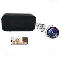1080P HD WIFI Alarm Clock Camera with Remote Viewing, Motion Detection, Recording, Nanny Cam with 16GB SD Card for Home security