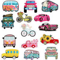 AliExpress Cute Cartoon Car Motorcycle Bicycle Emblem Clothing Accessories Badge Sticker Embroidered Embroidery Sticker Iron-on Patches
