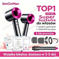 SenCiciMen 6 w 1 Super Suszarka do Włosów Automatycznym Wałkiem do Kręcenia, 1600W, Suszarka do Włosów, Sprzęt AGD, Przyrządy do Stylizacji Podróżne, Pomysły na Prezenty Świąteczne dla Kobiet