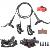 AliExpress MEROCA 4-Piston MTB Hydraulic Brake Set With Silicone Protective Cover Front And Rear Brake 800mm/1400mm Bike Disc Brake For MTB