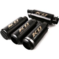 AliExpress Lightning Flash Black Universal KO 51mm 61mm Motorcycle Exhaust Muffler Pipe Dirt Bike ATV Escape Removable DB Killer Stainless Steel Silencers