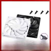 Computer CPU Cooler Fan 8010 80mm Ultr-Slim Thinck 10mm PWM Temperature Control 8cm PC Gabinet Cooling,Black/White Dropship
