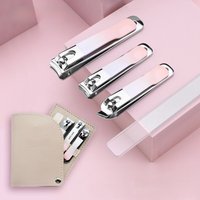 CALIYI 4pcs Portable Nail Clippers Nail File Fingernail Toenail Cutter Splash-proof Nail Scissor Nail Art Manicure Tool