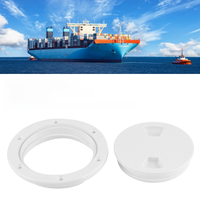 4in ABS Deck Plate Round White Anti-UV Corrosion Resistant Screw Out Boat Inspection Hatch Cover