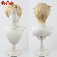 Coolwig Synthetic Hair Tenoh Haruka Cosplay Wigs Tenoh Haruka Role Play Halloween 30cm Short Straight Blonde Wig Heat Resistant