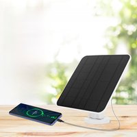 20W 5V Solar Panel USB & USB-C Outdoor DC Waterproof Solar Cells Charger Solar Panel for Security Camera Small Home Light System