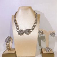 2026 Exquisite Woman Earring Ring Jewelry Set African Bridal Wedding Party Luxury Necklace Accessories Wholesale Price Gifts Yll