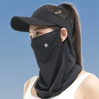 AliExpress Summer Outdoor Breathable Women Ice Silk Veil Uv Protection Face Neck Cover Hanging Ear Sunscreen Face Cover for Fishing Cycling