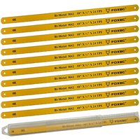 FOXBC 250mm 10 inch Hacksaw Blade 24T M42 Bi-Metal Saw Blades for Metal Cutting 10PCS