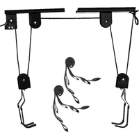 AliExpress NONE Bicycle Hoist Garage Storage Bike Lift Pulley System with 60kg Bearing Overhead Bike Rack Heavy Duty Ceiling Bicycle Hanger