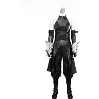Black Sephiroth Cosplay Costume Leather Outfit 3D Handguards Game Fantasy New Skin Costumes Custom Size Halloween Men Suit