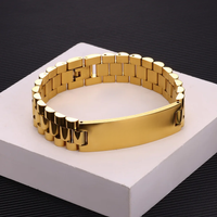 Personalized Gold Color Male Name Bangles Stainless Steel Custom Nameplate Bracelet Men Women Jewelry Boyfriend Husband Gifts