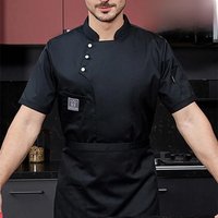 Summer Chef Uniform Short Sleeves Soft Plus Size Bakery Restaurant Chef Uniform Work Clothes Chef Shirt Kitchen Clothes