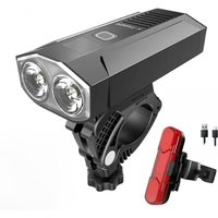AliExpress NONE X-Tiger Bike Light Headlight Bike Lamp Set Waterproof Rechargeable LED 5200mAh MTB Bicycle Light Aluminum Ultralight Flashlight
