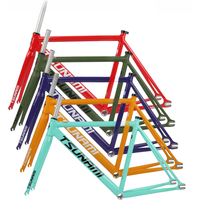 AliExpress NONE TSUNAMI SNM100 Bicycle Frame Fixed Gear Carrier Kit 49cm 52cm 55cm 58cm Aluminum Racetrack Frame Multi-Color Options