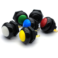 12MM Button Switch Round 12MM Flat Head Waterproof Button Push Button Switch Round Flat Head Reset Switch
