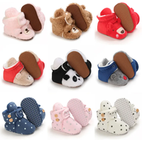 Winter Newborn Baby Socks Shoes Boy Girl Star Toddler First Walkers Booties Cotton Comfort Soft Anti-slip Warm Infant Crib Shoes