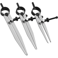 S/M/L Adjustable Lockable Steel Divider Wing Leather Compass Spacing Gauge Drawing Wire Edge Holder DIY Cattle Leather Tools