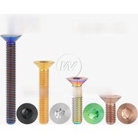 AliExpress Wanyifa Titanium Ti Bolts Flat Countersunk M5x10 15 20 25 30 35 40mm T20/T25 Torx Head Screws for Bicycle Motorcycle Car 5/12PCS