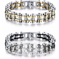 AliExpress ZHIXUN Stainless Steel Biker Chain Bracelet Mens Bracelet Link Chain Motorcycle Bicycle Style Bracelets Fashion Punk Bangles Jewelry
