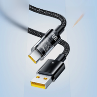 Baseus USB Type C Cable For Huawei Honor Xiaomi Samsung Transparent Super Charge 100W Fast Charging USB C Charge Data Cable Wire