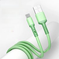 NNBILI 3A USB C Cable Fast Charging TYPE C Liquid Soft Silicone Data Cord For Huawei Xiaomi Mobile Phone USB-C Charger Wire