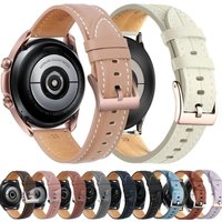 Leather Strap for Samsung Galaxy Watch 3 41 45mm Gear S3 Frontier Bracelet 22 20mm For Huawei Watch GT2 Replacement Strap 46mm