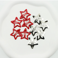 10/15Pcs Red Star Hair Clip For Girls Waterdrop Barrettes Hairpin For Women Girls Flash Silver Star Kids Hair Accessories 2023