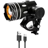 AliExpress NONE Z30 15000LM T6 LED Light Bike/Bicycle/Light Set USB Rechargeable Headlight/Flashlight Waterproof Zoomable Cycling Lamp for Bike