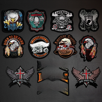 AliExpress NiHi Patches Punk Eagle Claw Live Riding Skull Embroidery Patch Clothing Iron Bicycle Sticker Emblem Stripe Sticker
