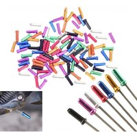AliExpress NONE 50/100pcs Bicycle Cable End Caps Aluminum Alloy Bike Brake Shifter Cable Tips Wire End Cap Multiple Colors Bike Line Core Caps