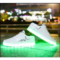 Electric syllable LED Shoes Luminous Sneakers with Lighted sole Women LED Shoes for Adult Party Gift