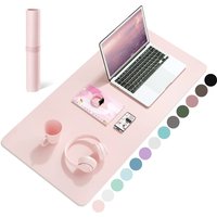Desk Mat Waterproof PVC Mouse Pad Leather Desk Protective Cover Pink Large Computer Girls Laptop Non-slip Gaming Keyboard Mats