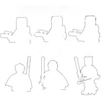 PG640-PG645 Action Figures Movie accessories Building Blocks Bricks toys PG640 PG641 PG642 PG643 PG644 PG645