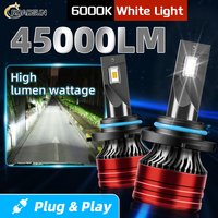 2PCS LED H4 H7 H11 HB3 9005 HB4 9006 9012 HIR2 9008 H13 Canbus 45000LM H1 9004 9007 Led Bulbs 6000K H8 Led Fog Light 12V