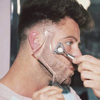 2pcs/set Beard Shaping Tool for Men – Multi-Line Beard Trimming Template with Built-in Comb, Beard Guide for Precise Shave Style
