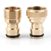 1pc 1/2" Thread Tap Brass Garden Hose Connector Quick Hose Adaptor Accessories Garden Connector Watering Spray Nozzle