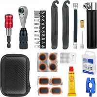 AliExpress DEEMOUNT Compact Ratchet Dual Way Wrench Kit Tire Lever Tools W/ 10 Bits Bicycle Riding Quick Repair Accessories Bicycle Repair Tool Bag