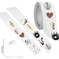 500Pcs/roll OSINE Music Vinyl Roll Stickers Orchestral Instrument Stickers Violin Drum Kit Decal Style Sticker Skateboard Laptop