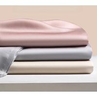 1PC Natural Mulberry Silk Flat Sheet Solid Color Bed Sheet High End Soft Smooth Bed Linen Single Double Queen King Size Bedding