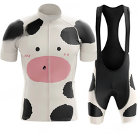 AliExpress NONE 2025 Cow Cycling Jersey Set Mens Cartoon Anime Clothing Road Bike Suit Mountain Bicycle Shirt Bib Shorts MTB Ropa Maillot