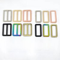Meetee 30Pcs 20-50mm Metal Ring Buckles Bags Strap Webbing Tri Glide Adjuster Clasp Hook DIY Handbag Hardware Accessories