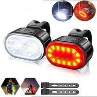 AliExpress Bicycle Light MTB Bike Front Rear Lights LED Recharged Front Tail Lamps Rechargeable Lighting Cycling Lamps Bicycle Accessories