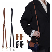 3Pcs Bag Strap For Longchamp Mini Bag Punch-free Genuine Leather Shoulder Strap Transformation Crossbody Strap Bag Accessories