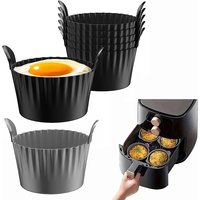 4Pcs Air Fryer Silicone Egg Poacher Cups Silicone Egg Cooker Mold Baking Custard Tart Pie Desserts Egg Poaching Maker